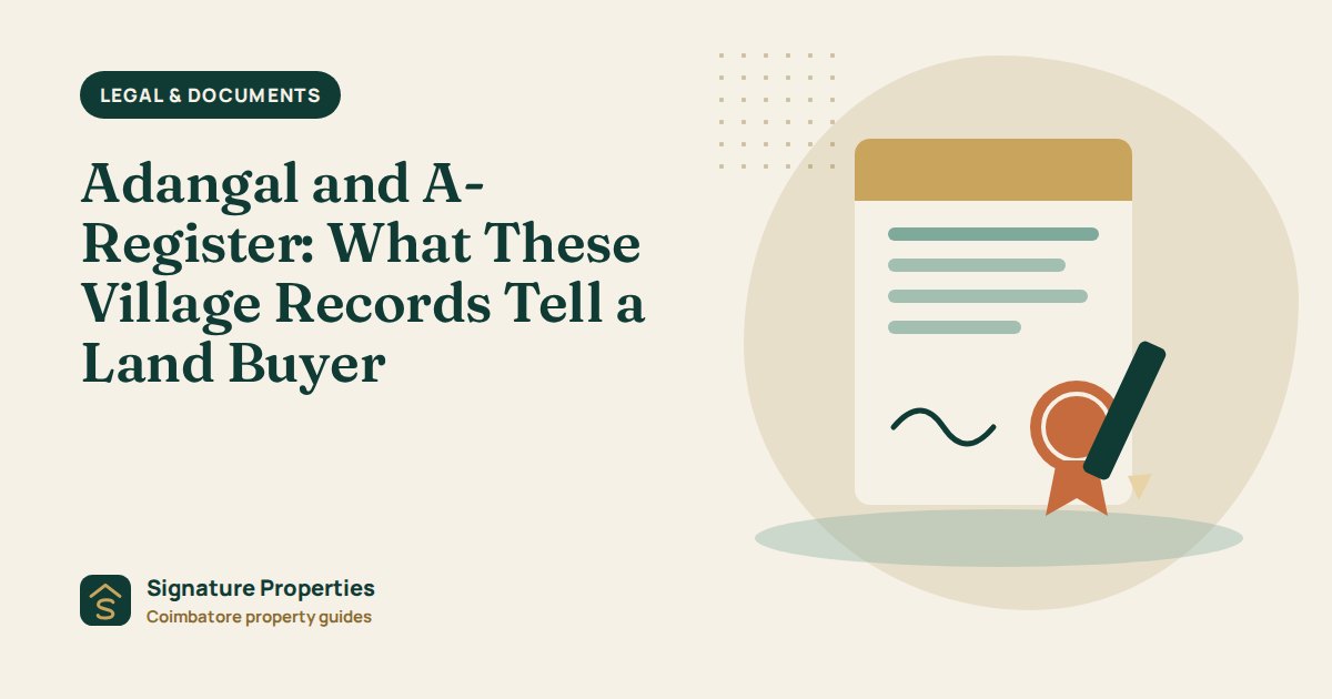 Adangal and A-Register: What These Village Records Tell a Land Buyer