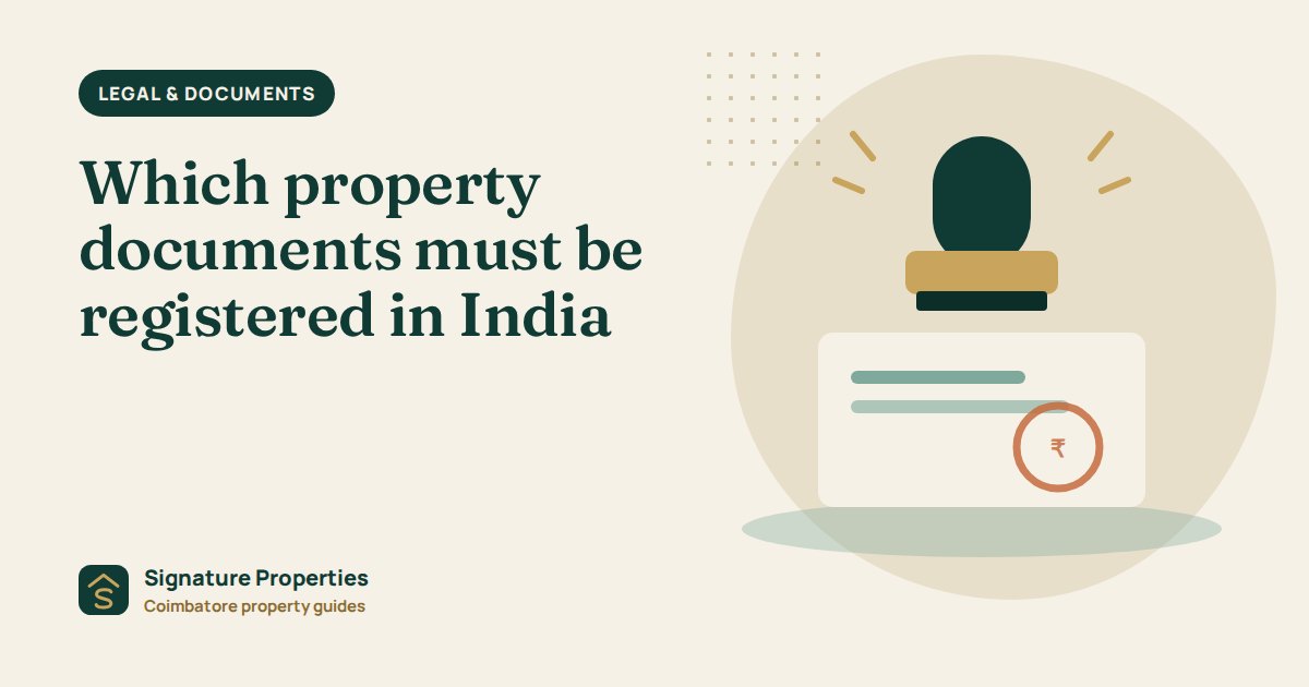 Which property documents must be registered in India