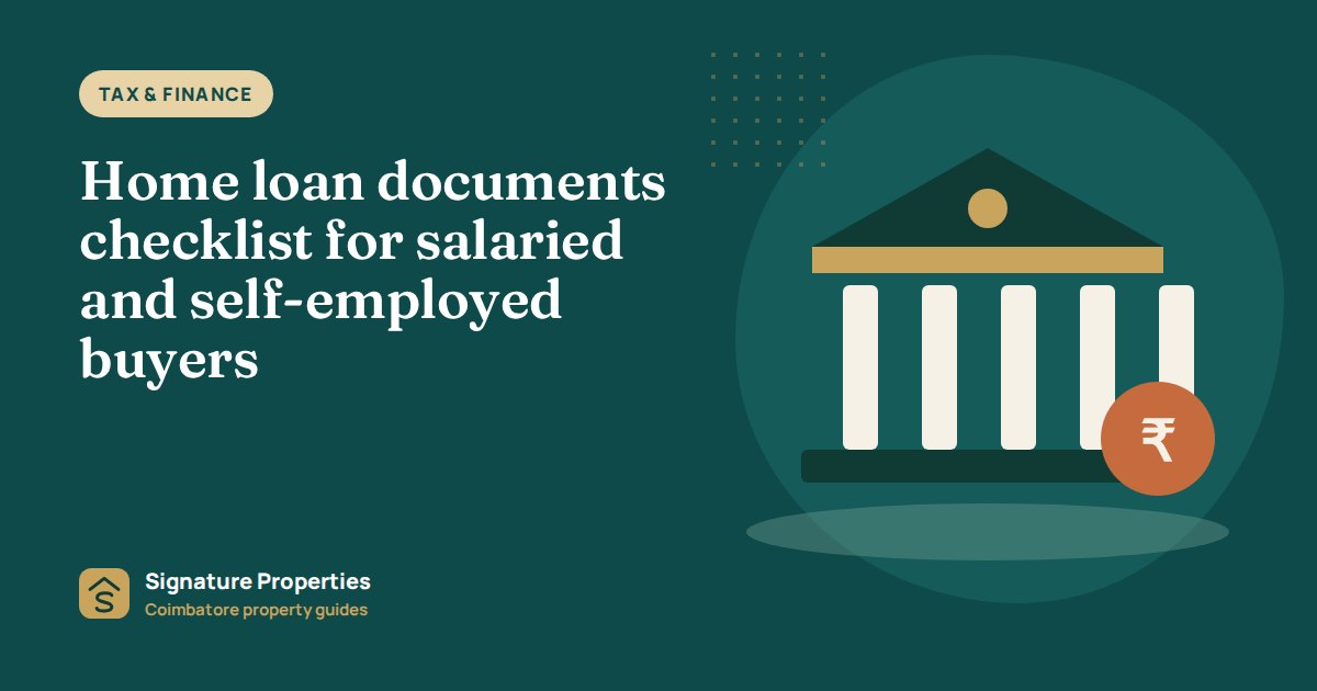 Home loan documents checklist for salaried and self-employed buyers