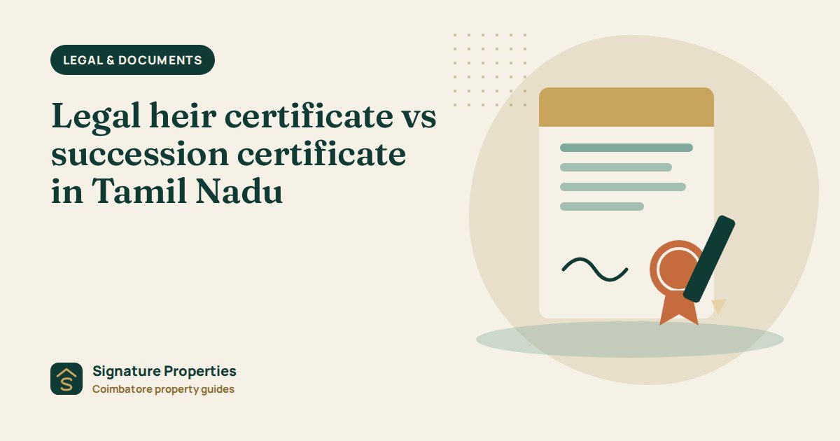 Legal heir certificate vs succession certificate in Tamil Nadu