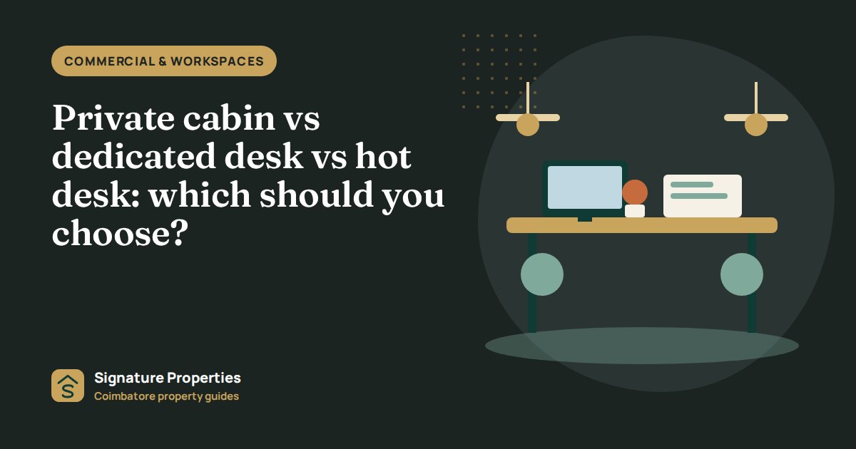 Private cabin vs dedicated desk vs hot desk: which should you choose?