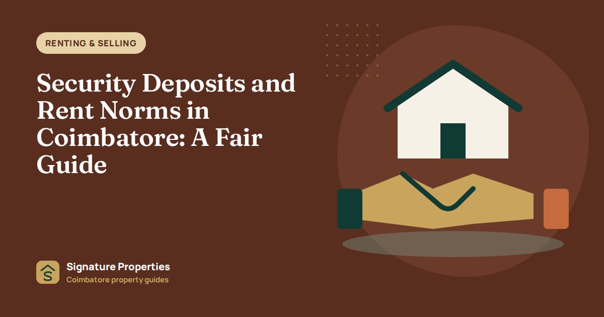 Security Deposits and Rent Norms in Coimbatore: A Fair Guide