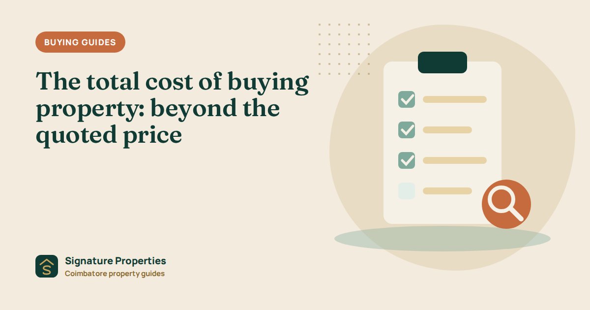 The total cost of buying property: beyond the quoted price